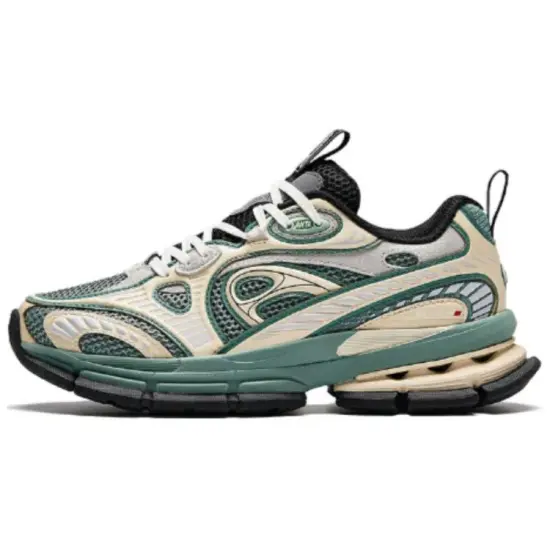 Anta Cushioned Slip Resistant Low Top Casual Shoes Women's Yellow Green