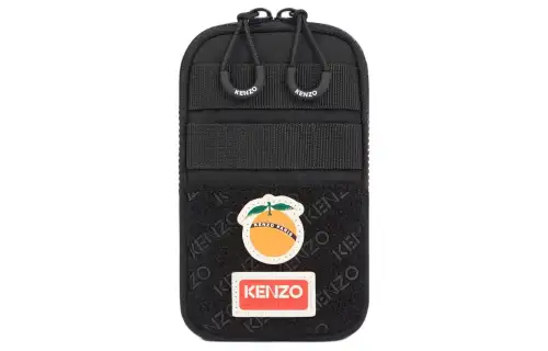KENZO Polyester With Nylon Cell Phone Pouch Men's Black