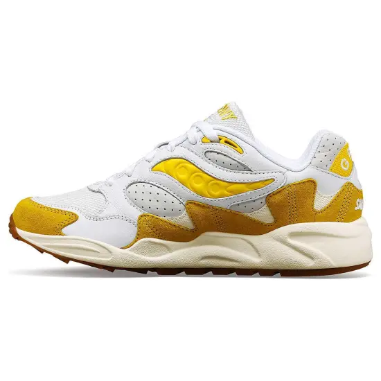 saucony Grid Shadow 2 'Ivy Prep - White Yellow'