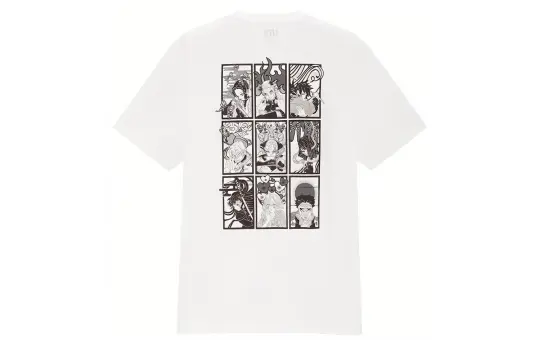 UNIQLO T Shirts Unisex White Crew Neck Moderate Straight Fit