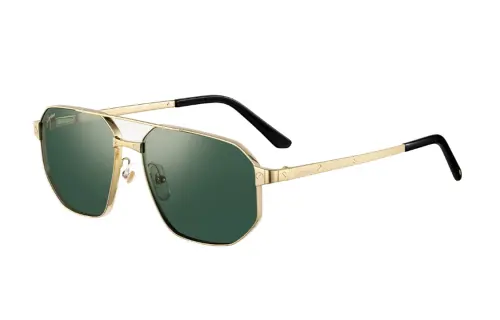 CARTIER Aviator Sunglasses Unisex Gold