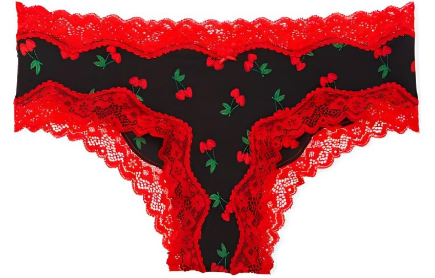 Женские Victoria's Secret (черные с вишней)