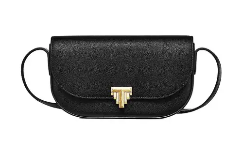 TIFFANY & CO. Tiffany T Calfskin Shoulder Bag, Crossbody Bag, Wallet Women's Black