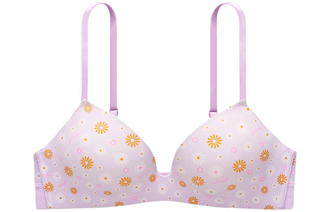 Женский бюстгалтер Victoria's Secret PINK Push-Up Bra (фиолетовый с принтом)