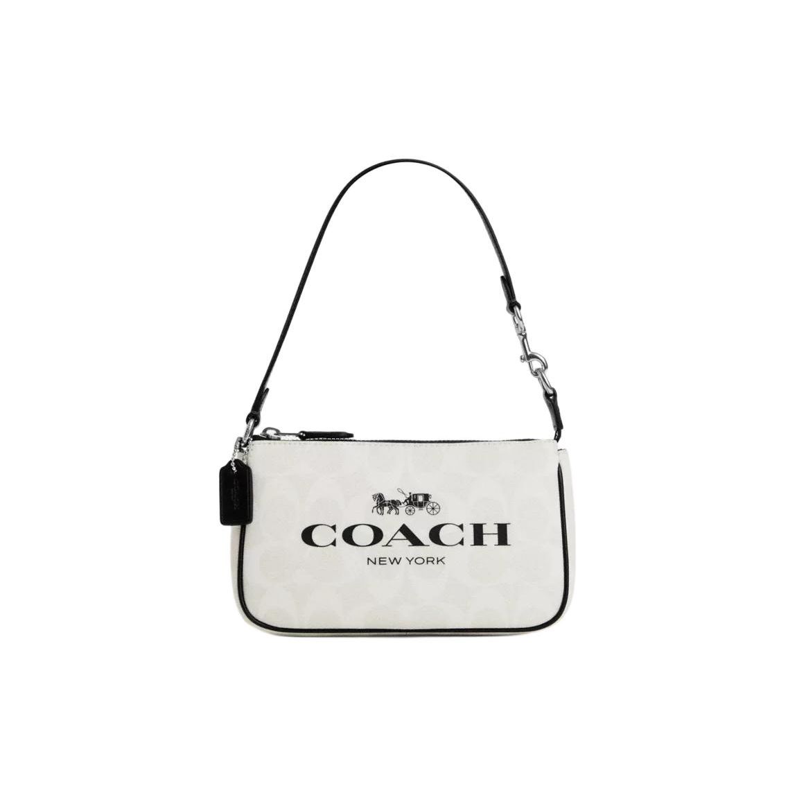 Женская сумка COACH Nolita 19 (черно-белая)
