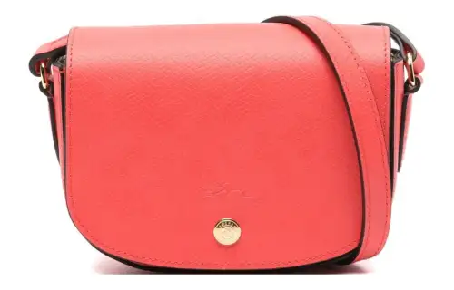 LONGCHAMP Logo Debossed Foldover Top Crossbody Bag