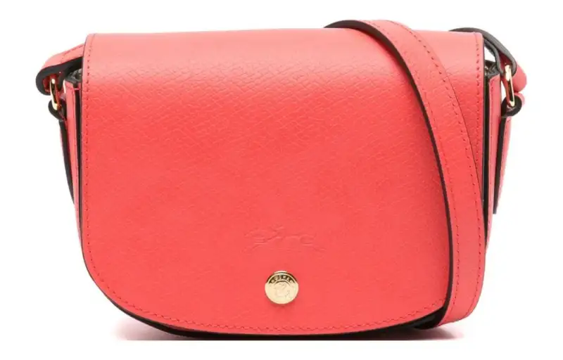 LONGCHAMP Logo Debossed Foldover Top Crossbody Bag