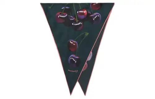 Burberry Mulberry Silk Scarves Women's Green