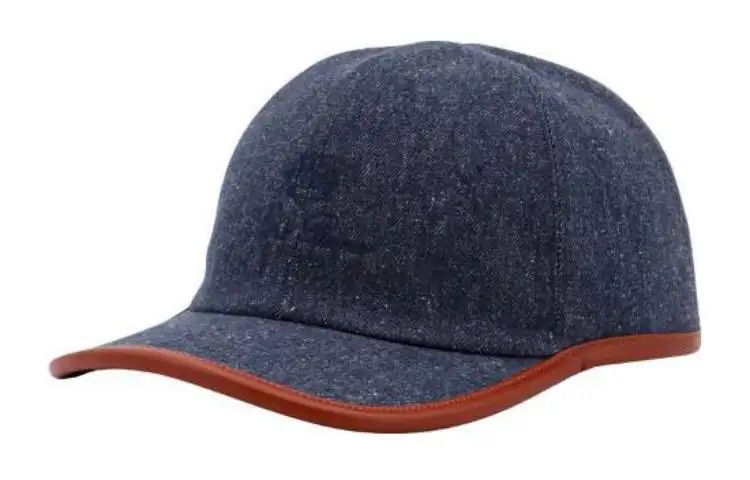 Loro Piana Cotton, Calfskin, Urban Techwear Fabric Baseball Caps Unisex Blue