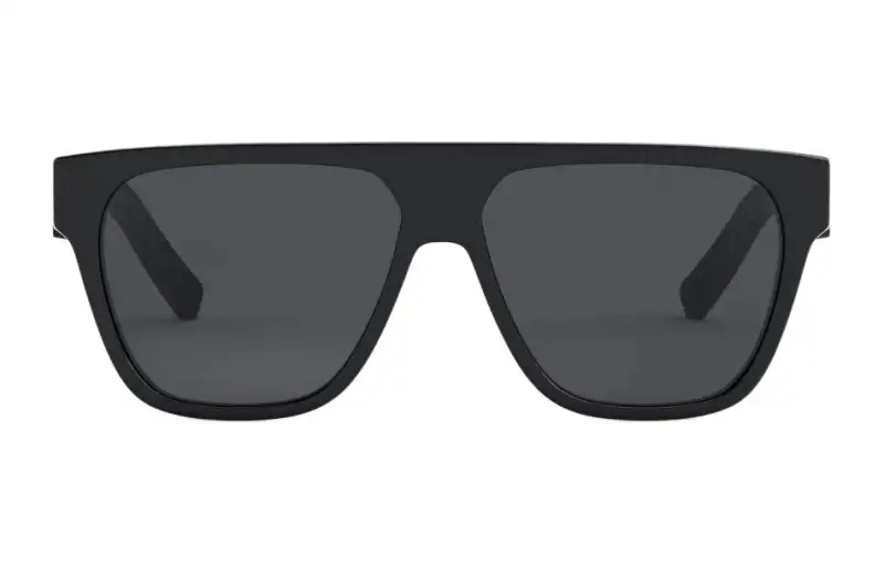 DIOR Plastic Irregular Shape Sunglasses Men's Black