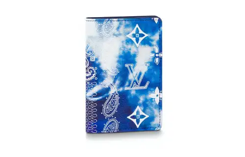 LOUIS VUITTON Pocket Organiser Monogram Bandana Bleached Blue