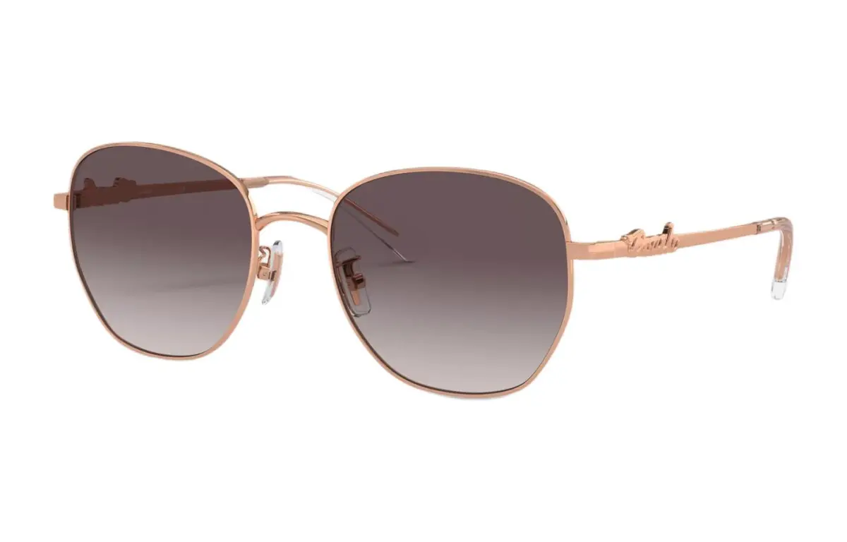 COACH Irregular Shape Sunglasses Women's Gold