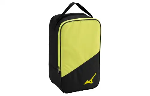 Mizuno Polyester Shoe Box Bag, Handbag Unisex Black Yellow