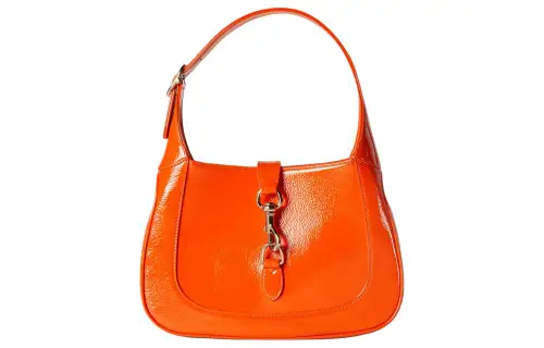 GUCCI Patent Leather Handbag, Shoulder Bag Women's Orange
