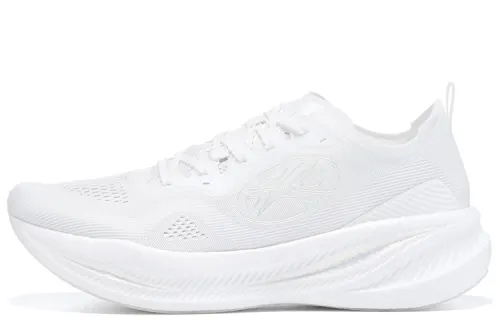 BMAI Bimai Shocking Carbon FLY full-length double-tail solid carbon plate flick marathon physical examination physical test sports student training shock-absorbing non-slip wear-resistant breathable low-top running shoes women's white