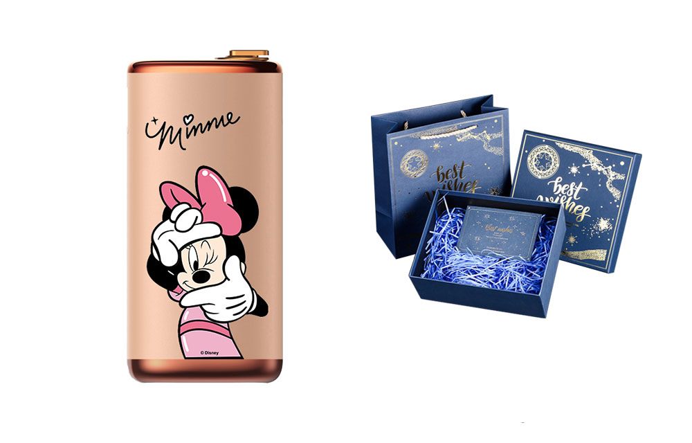 Disney Disney, hand warmer, safe explosion-proof retro lighter charging, sophisticated switch key, small handheld winter strap for men and women, with LED display