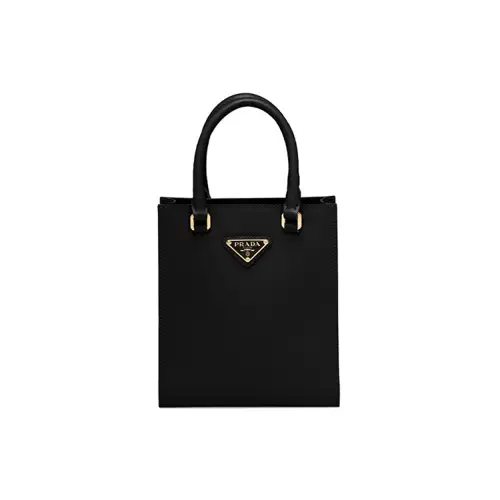 PRADA Crossbody Leather Handbag Regular Women's Black