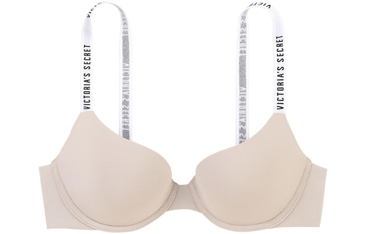 Victoria's Secret Victoria's Secret Letter Web V-Fixed Thinly Padded Bra Women's Champagne