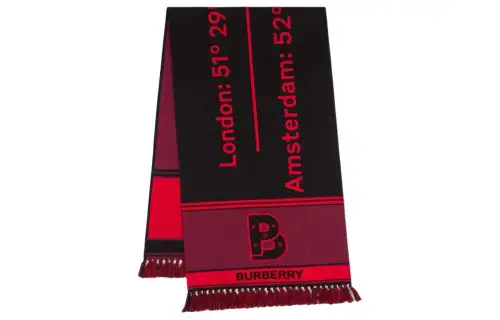 Burberry Cotton Fabric Unisex Black Red