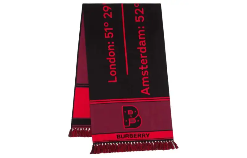 Burberry Cotton Fabric Unisex Black Red