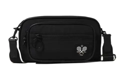 FILA Nylon Shoulder Bag, Crossbody Bag Mini Unisex Black