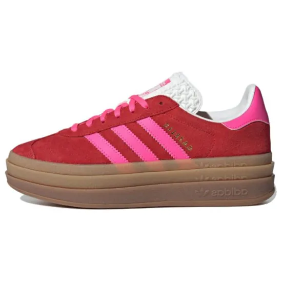 Adidas Originals Gazelle Bold Collegiate Red Lucid Pink Women's