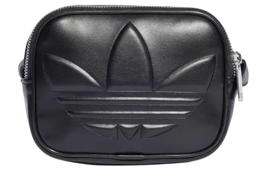 Adidas Originals Trefoil Polyurethane Leather Shoulder Bag, Crossbody Bag Mini Women's Black