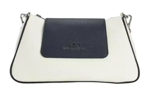 FILA Polyurethane, PU, Synthetic Leather Crossbody Bag, Shoulder Bag Mini Women's Ivory