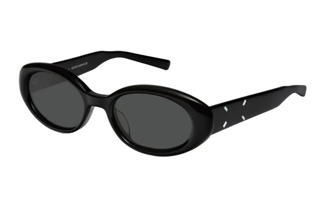 GENTLE MONSTER Plate Frame Oval Sunglasses Unisex Black