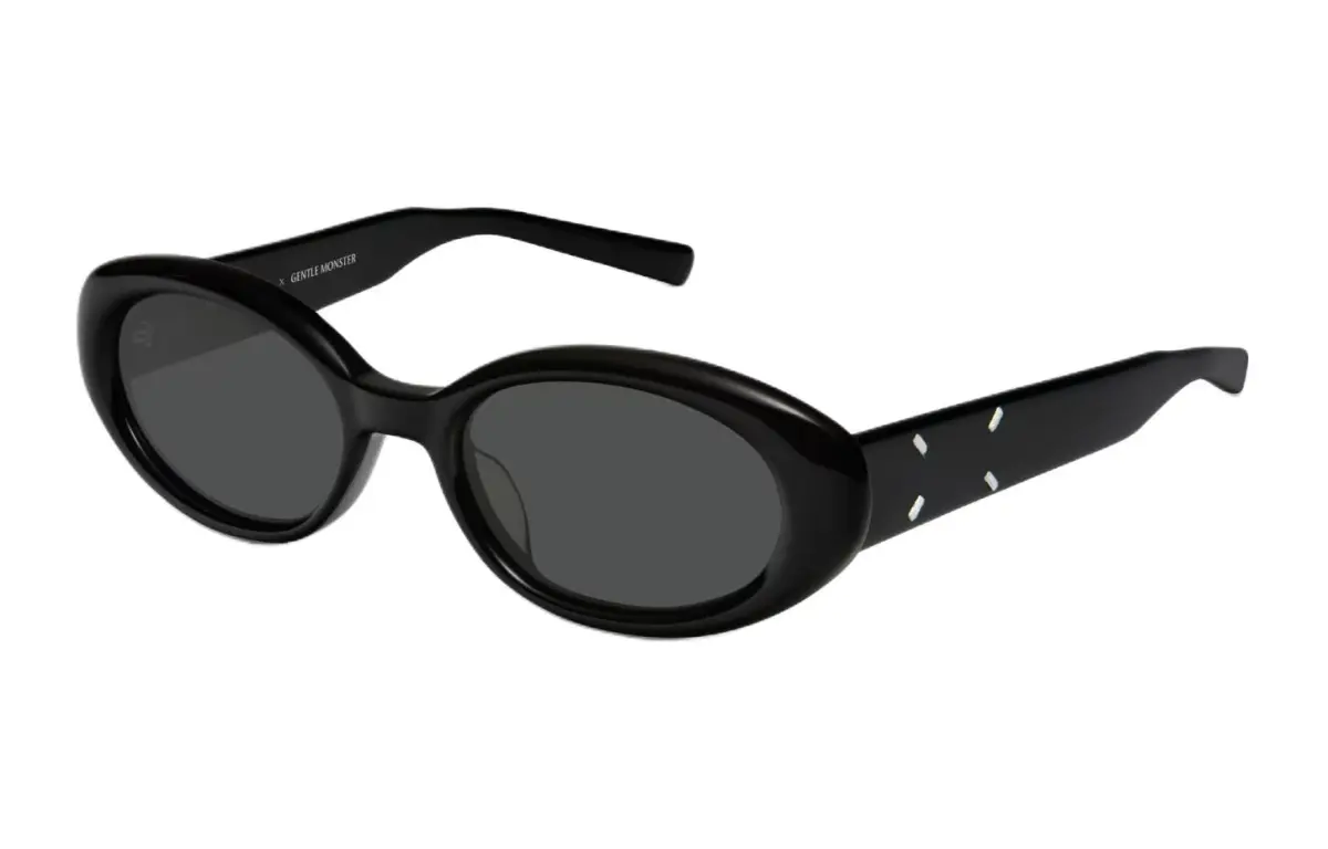 GENTLE MONSTER Plate Frame Oval Sunglasses Unisex Black