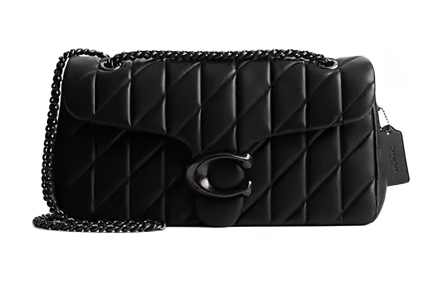 COACH Tabby Nappa Leather Crossbody Bag, Shoulder Bag Large Women's Black