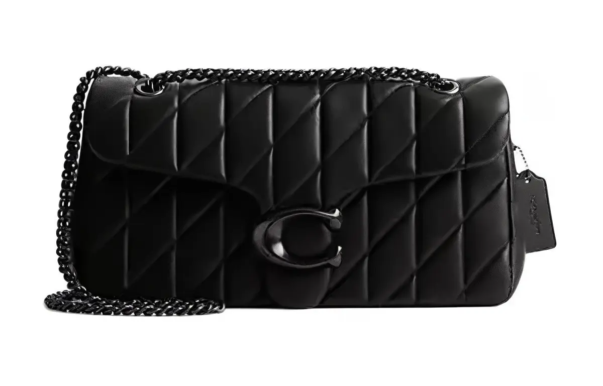 COACH Tabby Nappa Leather Crossbody Bags Large Women's Black