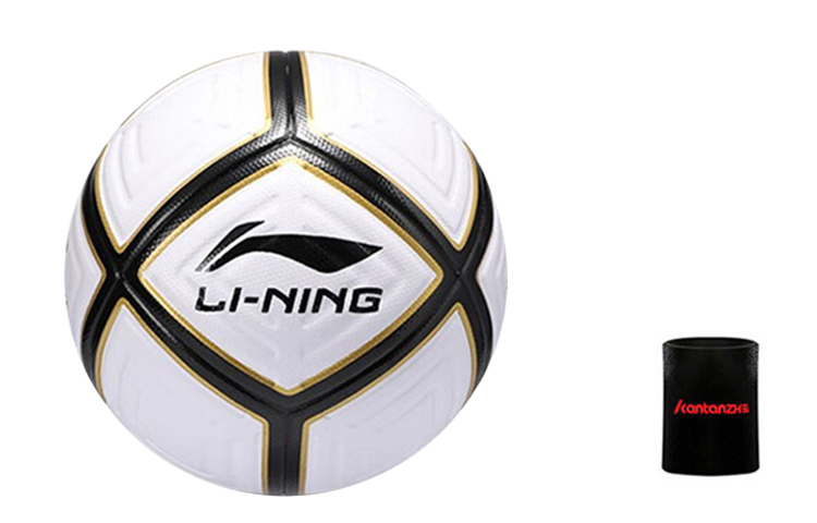 Li Ning Size 4 Soccer Ball TPU Unisex Black White