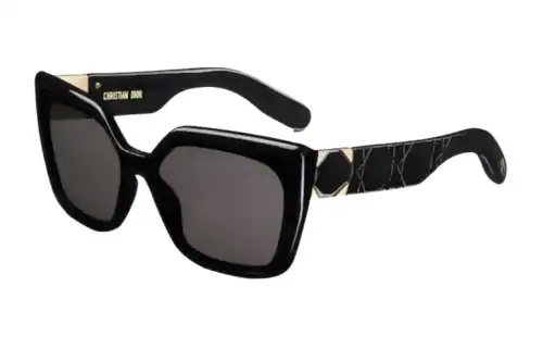 DIOR Injection molded Irregular Shape Sunglasses Women's Black