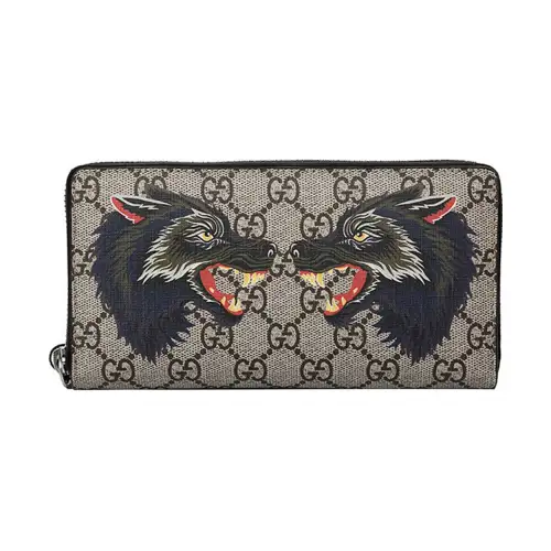 GUCCI Canvas Bag Wallet Men's Ebony