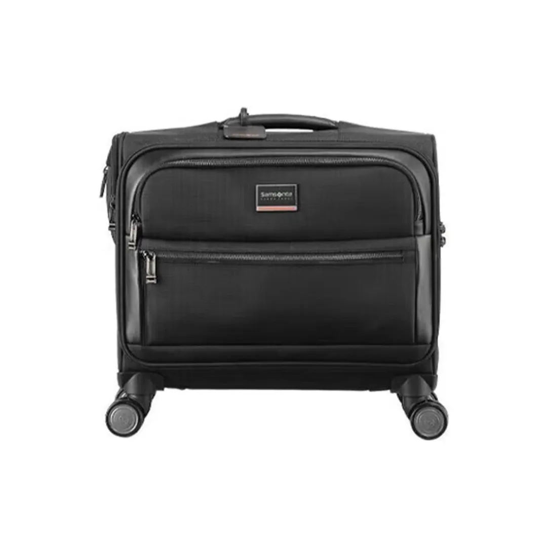 SAMSONITE SBL ENCODE Cow Leather Luggage Suitcase For Air Travel 20 Inch 16 Inch Unisex Black