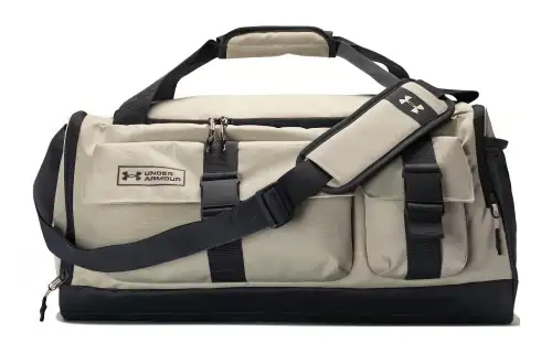 Under Armour Polyester With PU Travel Bag Gym Bag Regular Unisex Khaki Gray
