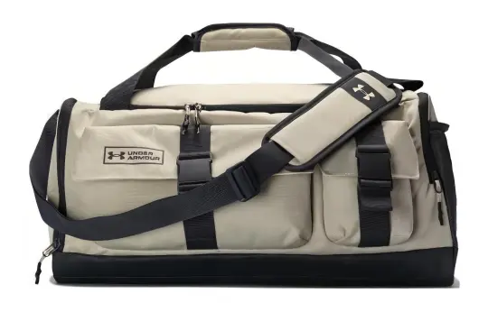 Under Armour Polyester With PU Travel Bag Gym Bag Regular Unisex Khaki Gray