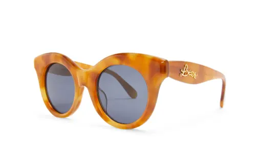 LOEWE Acetate Round Sunglasses Women's Yellow