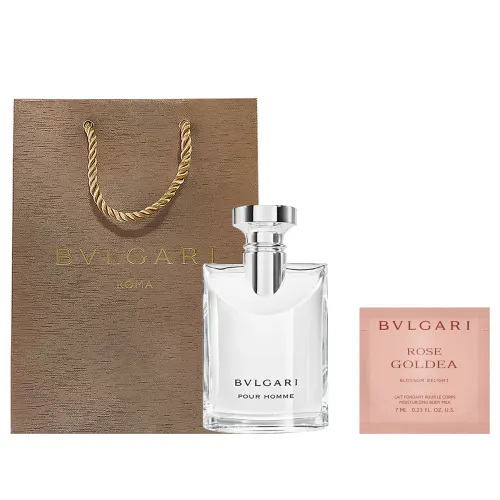 BVLGARI Bvlgari, Darjeeling tea, men's body milk, perfume, set, 50 ml, 7 ml, 100 ml, 7 ml