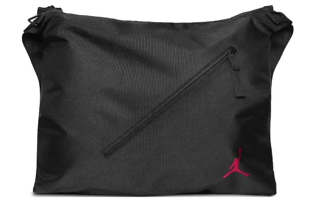 Jordan Polyester Messenger Bag, Shoulder Bag, Crossbody Bag Regular Unisex Black
