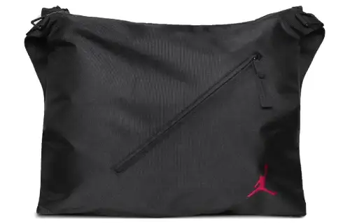 Jordan Polyester Messenger Bag, Shoulder Bag, Crossbody Bag Regular Unisex Black
