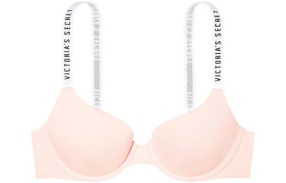 Victoria's Secret Victoria's Secret Letter Web V-Fixed Thin Padded Bra Women's Pink