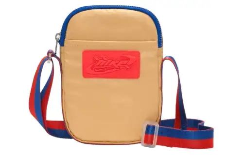 Nike Heritage Fabric Shoulder Bag Women's Celestial Gold/Celestial Gold/Bright Dark Red