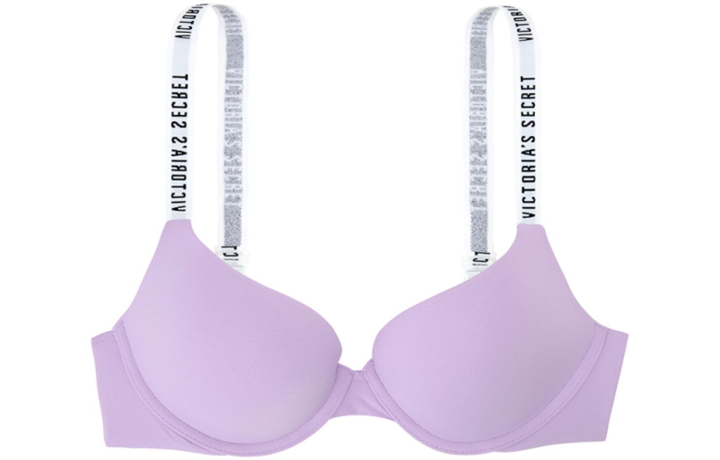 Victoria's Secret Victoria's Secret Letter Web V-Fixed Thin Padded Bra Women's Light Purple