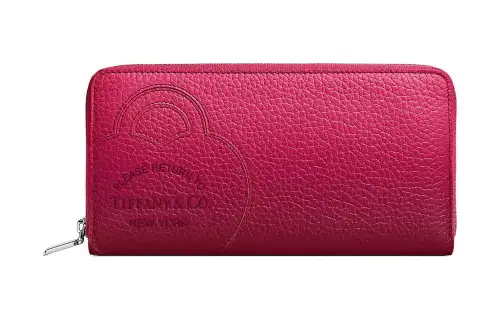TIFFANY & CO. Return To Tiffany Collection Taurillon Leather Wallet Large Women's Ruby