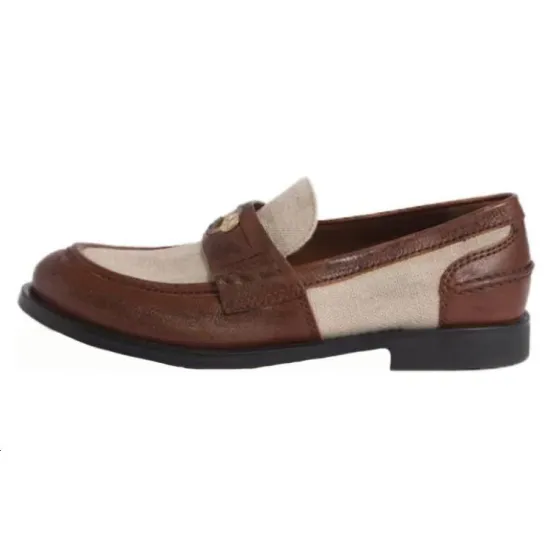 MIU MIU Penny-appliqué Panelled Loafers