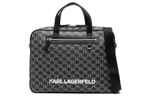 KARL LAGERFELD / Karl Lagerfeld Jeans PU Polyurethane Shoulder Bag, Crossbody Bag, Handbag, Briefcase Men's Black