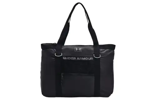 Under Armour Under Armour Nylon Tote Bag, Shopping Bag, Shoulder Bag, Handbag Regular Women's Black & Metal Gunmetal