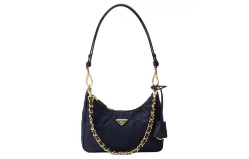 PRADA Re Edition Fabric Handbag, Shoulder Bag Mini Women's Marine Blue